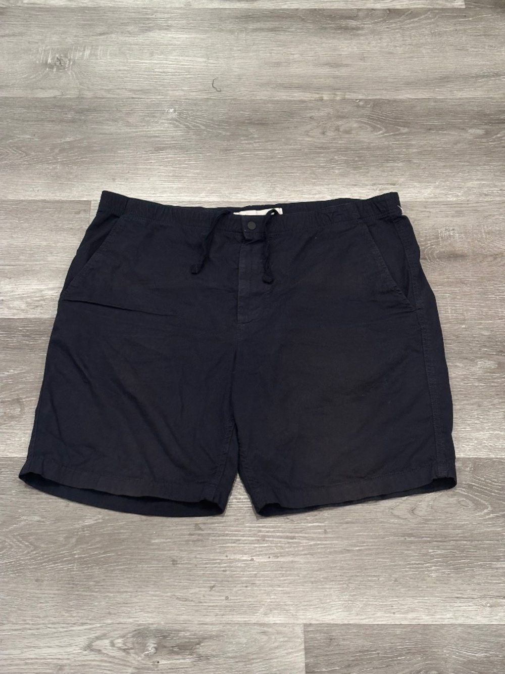 Norse Projects Mens L Ezra Light Twill Chino Shorts Black Slash Pockets